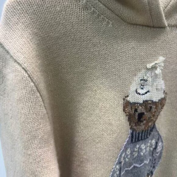 Polo Ralph Lauren Camel Colour Bear Sweater Hoodie - Picture 6 of 8